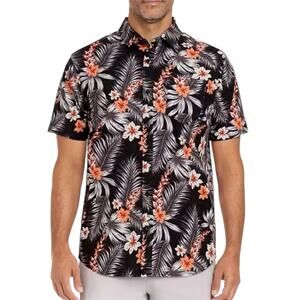 Hurley Men's Short Sleeve Woven Button Up Tropical Holiday Men’s Shirt S NWT